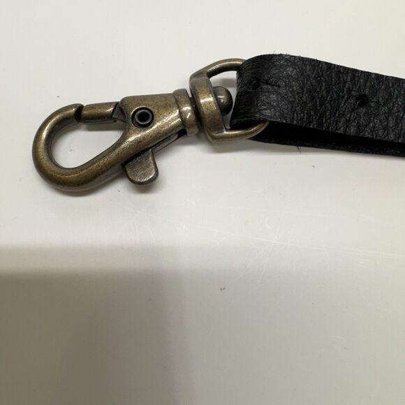 Leather Handmade Keychain Medium Length 17 inch Black NWT - Picture 10 of 11
